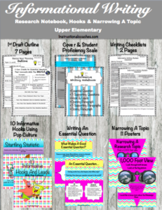 Informative Writing/ Genius Hour Research Notebook & Posters